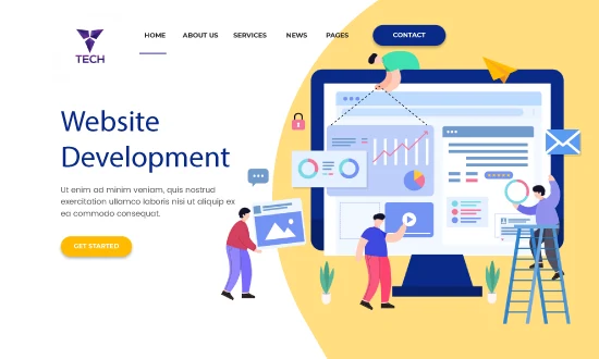 one page website development